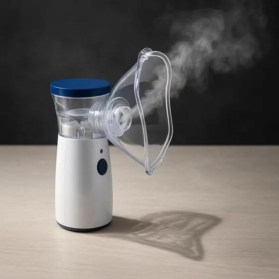 Portable Mesh Nebulizer – Silent USB Rechargeable Handheld Inhaler for Kids & Adults