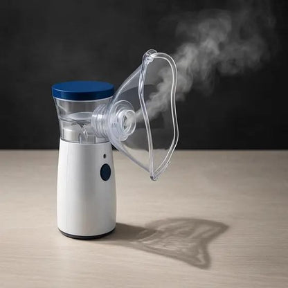 Portable Mesh Nebulizer – Silent USB Rechargeable Handheld Inhaler for Kids & Adults