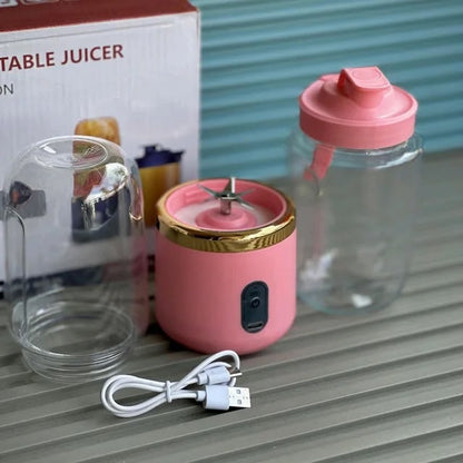 Portable Mini Electric Juicer Blender – USB Rechargeable Personal Smoothie Maker