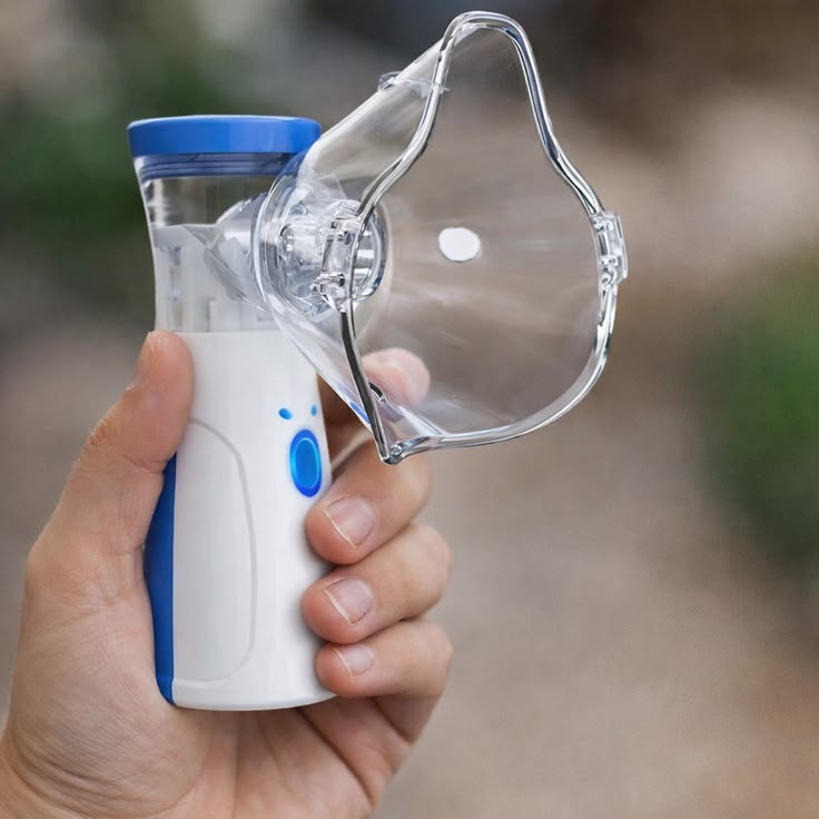 Portable Mesh Nebulizer – Silent USB Rechargeable Handheld Inhaler for Kids & Adults