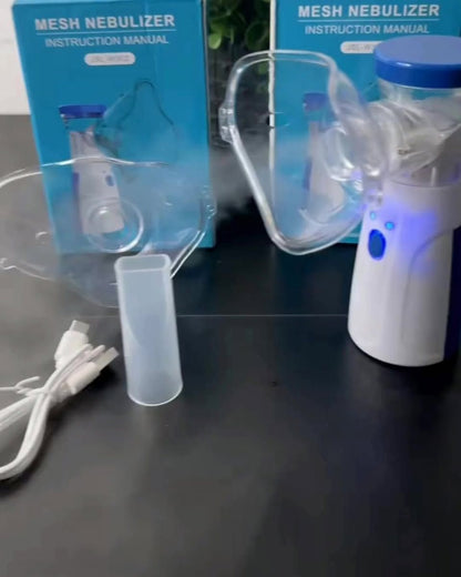 Portable Mesh Nebulizer – Silent USB Rechargeable Handheld Inhaler for Kids & Adults